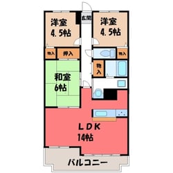 朝日プラザシェモア不動前の物件間取画像